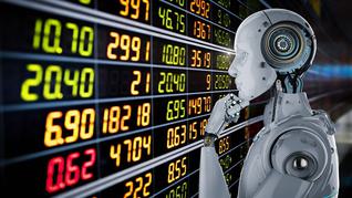 3d rendering humanoid robot analyze stock market 493806 6172