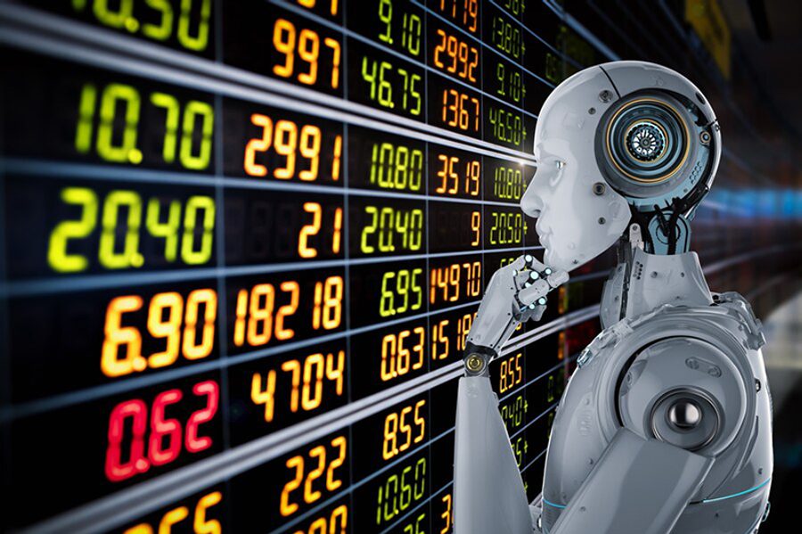 3d rendering humanoid robot analyze stock market 493806 6172