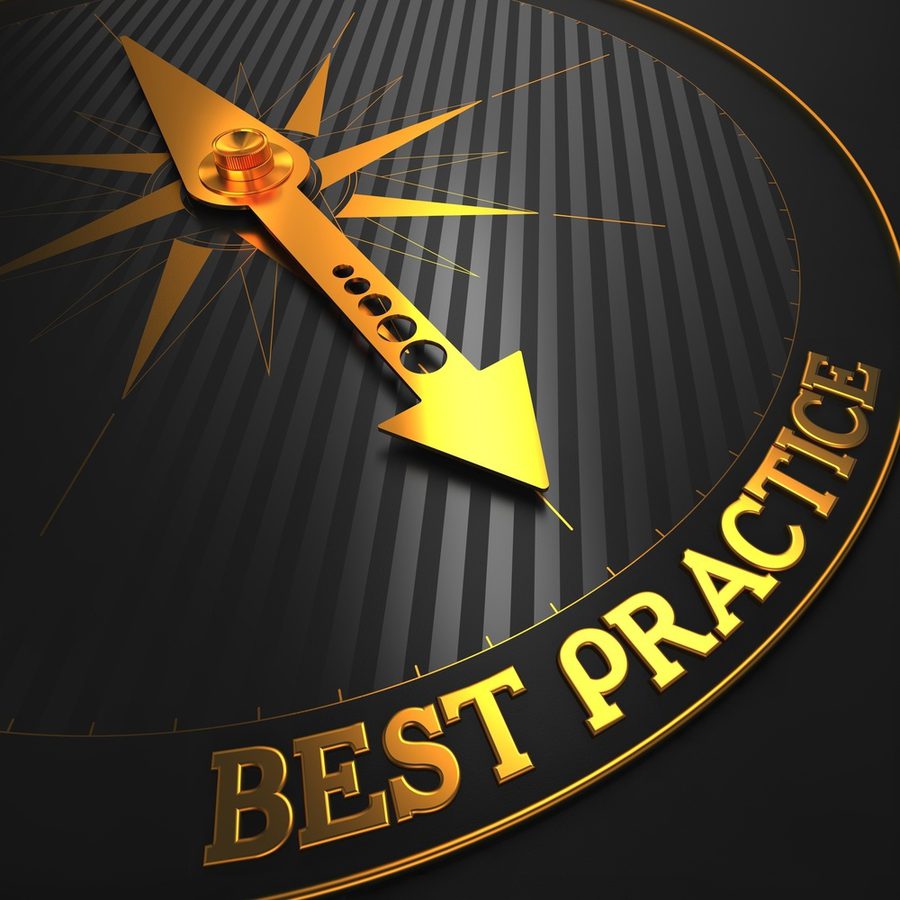 Golden Compass Needle on a Black Field Pointing to the Best Practice