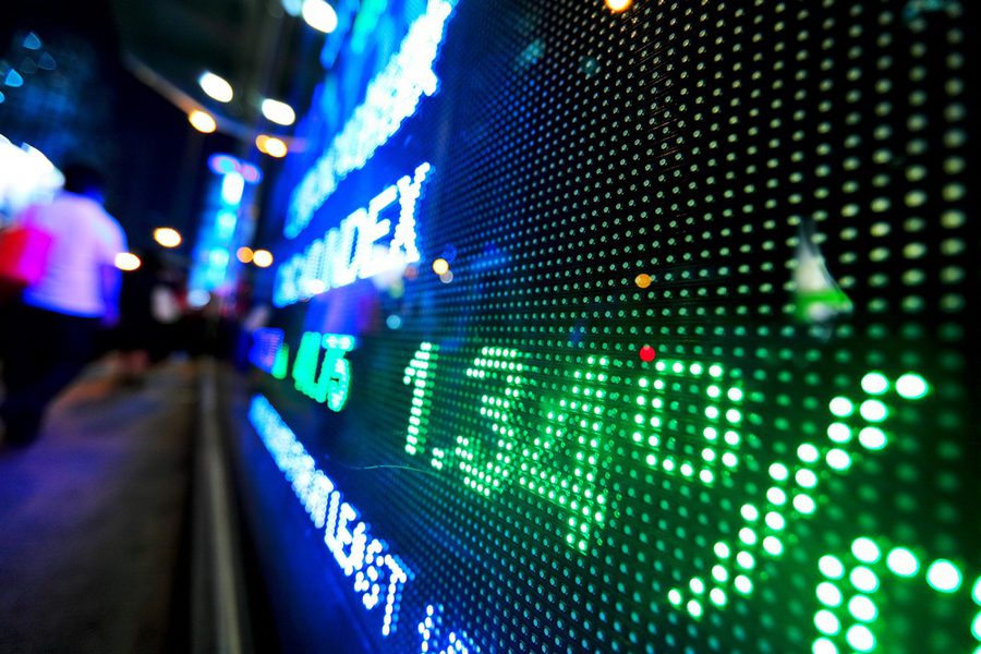 Stock market price display